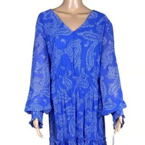 Taylor Forget Me Not Floral Midi Dress - Fit & Flare - Size 6